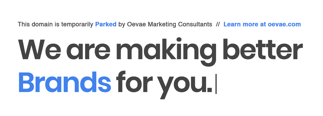 Oevae Marketing Consultants Parked Page Coming Soon