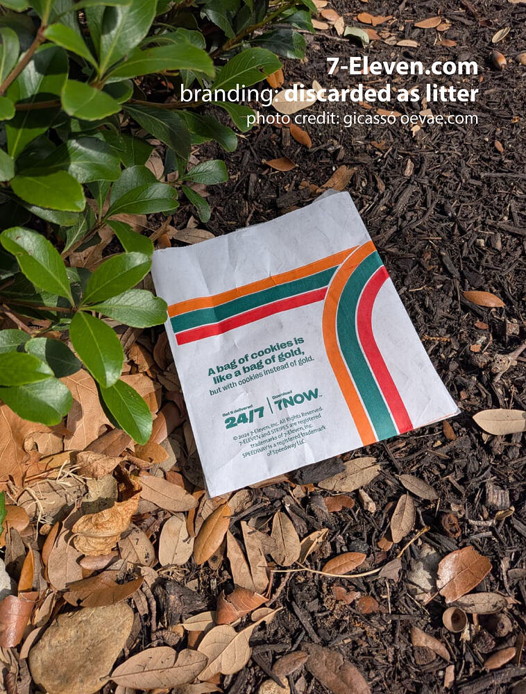 7 eleven cookies bag litter branding