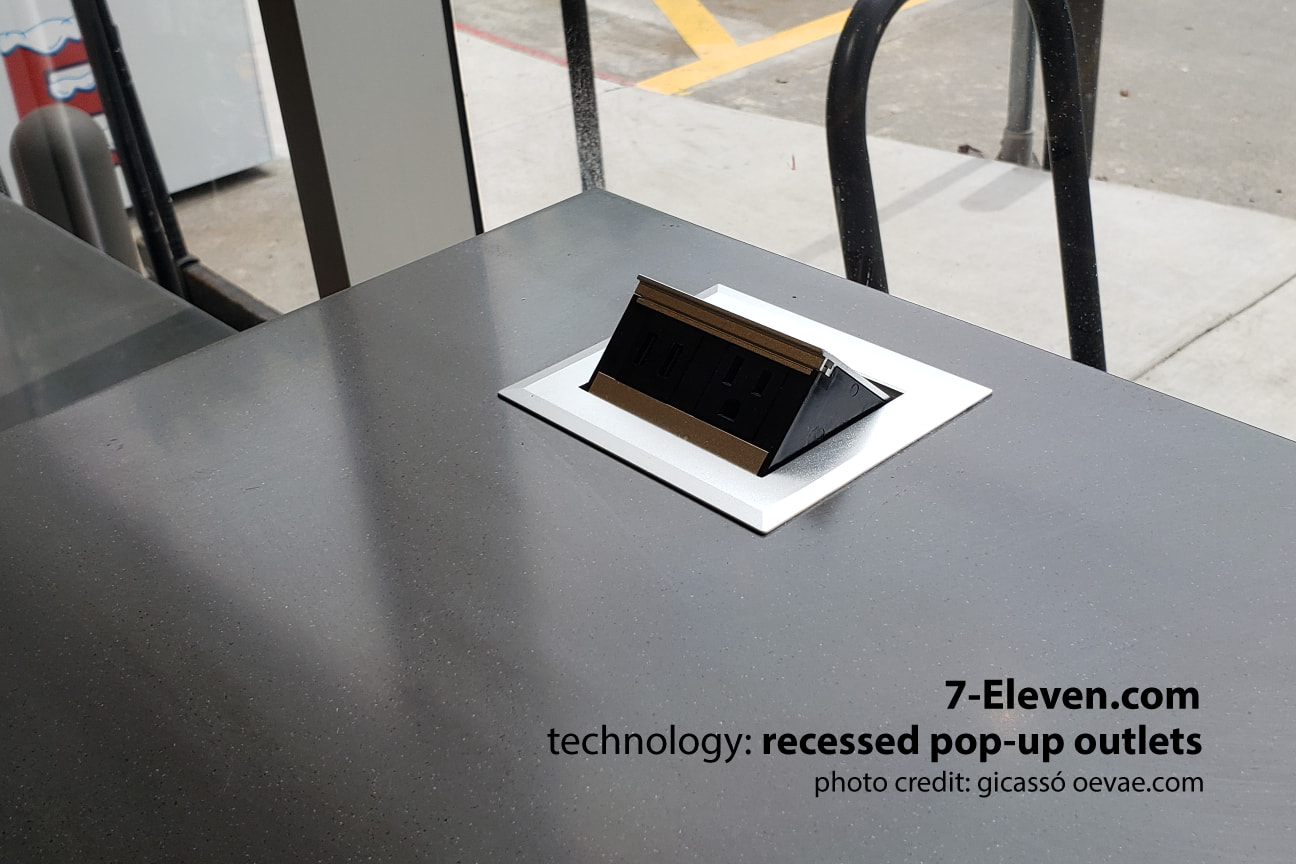 7 eleven technology recessed pop up outlets